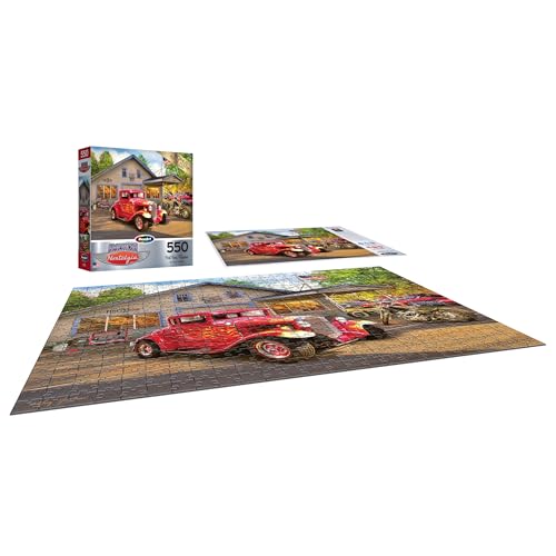 RoseArt - American Nostalgia - Hot Rod Flames - 550 Piece Jigsaw Puzzle for Adults