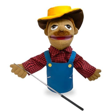 Okegztoa 16'' Puppets Entriloquist Puppet,Hand Puppets For Kids Plush Peasant Puppets For Adults With Removable Mouth Puppet For