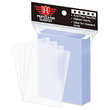 100 Counts Clear Penny Card Sleeves For Trading Cards, Plastic Soft Card Sleeves Card Protectors Fit For Mtg Yugioh, Baseball Ca