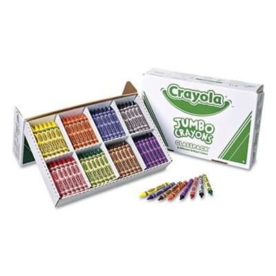 Crayola Products - Crayola - Jumbo Classpack Crayons, 25 Each of 8 Colors, 200/Box - Sold As 1 Set - Large crayons are easier fo