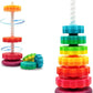 K.V.S Spinning Tower Stacking Toy, Rainbow Educational Rings, Montessori Sensory Learning Toy For Toddlers 13 Years