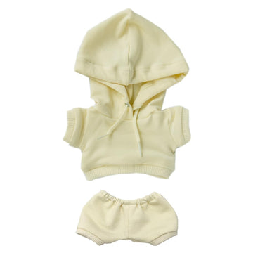niannyyhouse 10cm Plush Doll Clothes Elastic Solid Sportswear Suits Hoodie Pants Soft Stuffed Plush Toy Dress Up Accessories (Be
