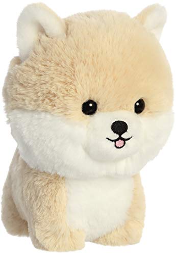 Aurora Playful Teddy Pets Pomeranian Stuffed Animal, Brown, 6.5 Inches, Polyester, Model 02555 - Perfect for Endless Play