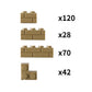 Feleph 260 Pieces Masonry Profile Bricks Building Blocks For Wall Parts And Pieces Diverse Bulk Toy Set Compatible With Major Br