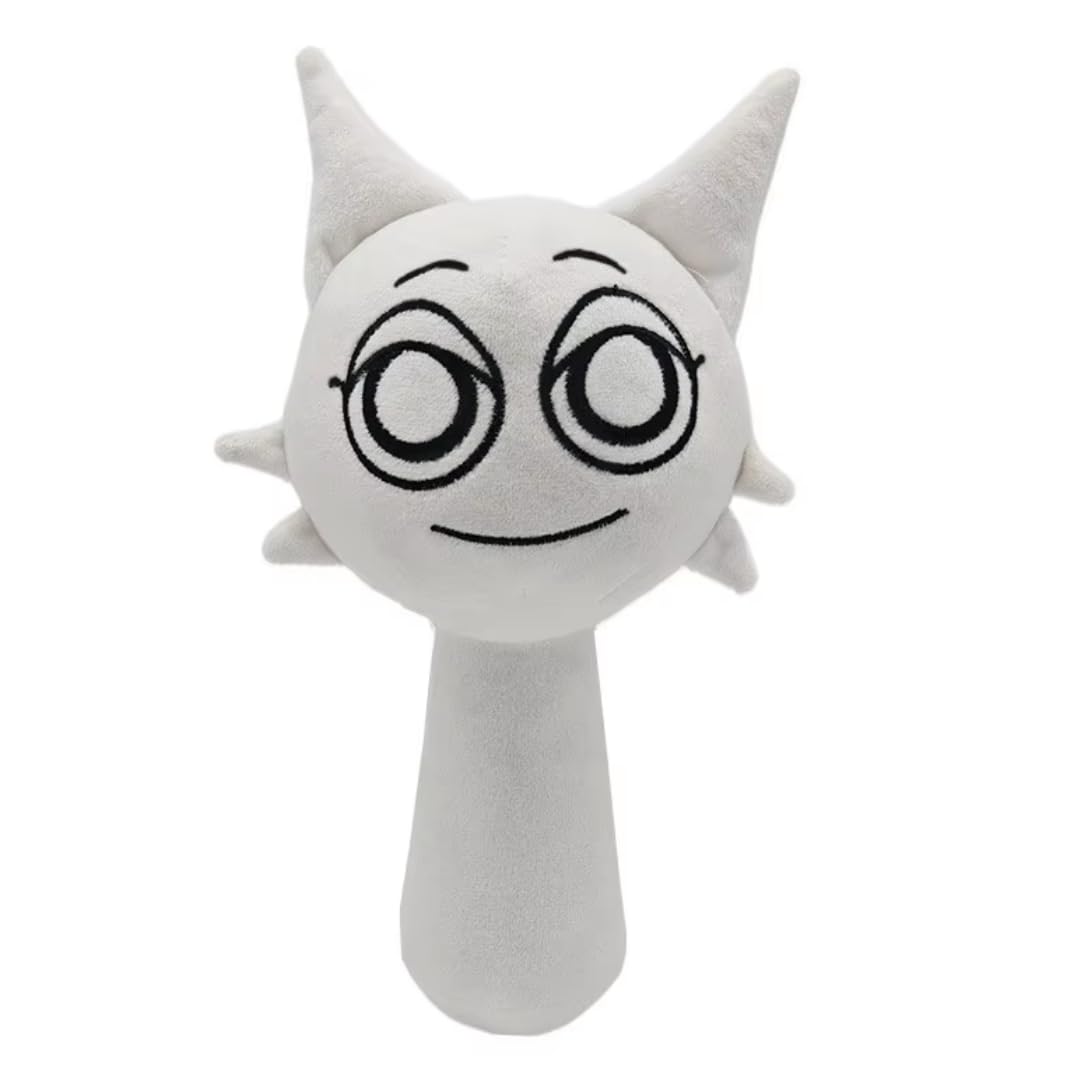 TechMax Solution Sprunki Plush Toy (White, 30 CM)