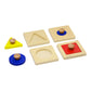 Elite Montessori Thick Single/Multiple Shape Jumbo Knob Puzzles Preschool Toddler Learning Material (Single Shape Puzzles)