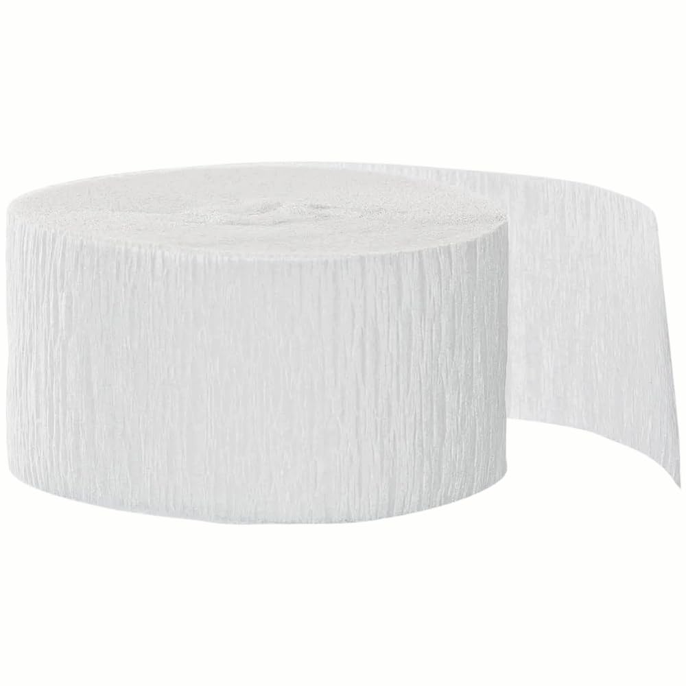 Jumbo Roll Party Crepe Streamer | Frosty white | 500 | Party Decor