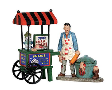 Lemax Spooky Town Zombie Brains Foodcart Set Of 2# 52311