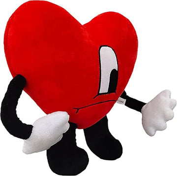 Bad Cute Bunny Plush Figure Toy 9.4 Inch Love Hearth Plush Toys For Kids And Fans Gift For Special Valentinas Christmas Day(Hearth Man)