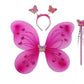 Ak Anolihk Net Fairy Butterfly Wings Costume For Baby Girl (Dark Pink Wings)