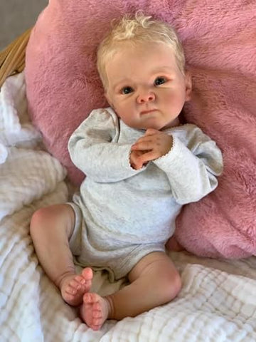 Maihao Reborn Baby Dolls Lifelike Blonde Blue Eyes Girl Soft Body That Look Real Life Newborn Baby Dolls Realistic 18 Inch Reborn Doll High-End Gift For Kids Age 3+