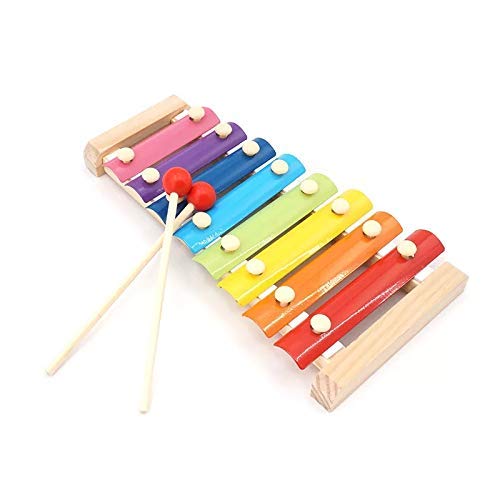 Wooden Xylophone Musical Toy With 8 Notes For Kids, (Multicolour)