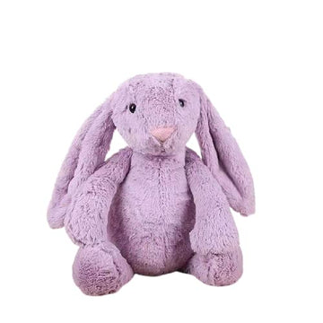 Personalized Stuffed Easter Bunny Rabbit - Basket Stuffers - Embroidered with Name for Kids (Purple)