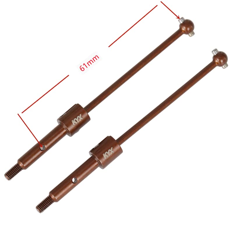 KYX Racing Hardened Steel Rear CVD Drive Shafts Driveshafts Rear Axle Dogbone Upgrades Parts Accessories for 1/18 RC Crawler Car