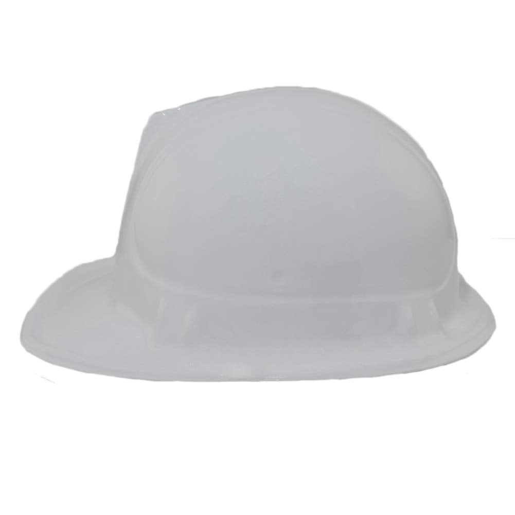 Windy City White Plastic Miner Construction Hard Hats Set of 12