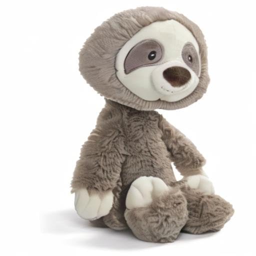Gund Baby, Lil Luvs Collection Reese Sloth Plush Stuffed Animal, Gray And Brown, 12