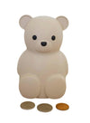 Neutral Silicone Teddy Bear Coin Bank for Kids  Baby  and Toddler. Unbreakable Piggy Bank for Kids -Nursery Decor - Durable Money Bank Gift for Children