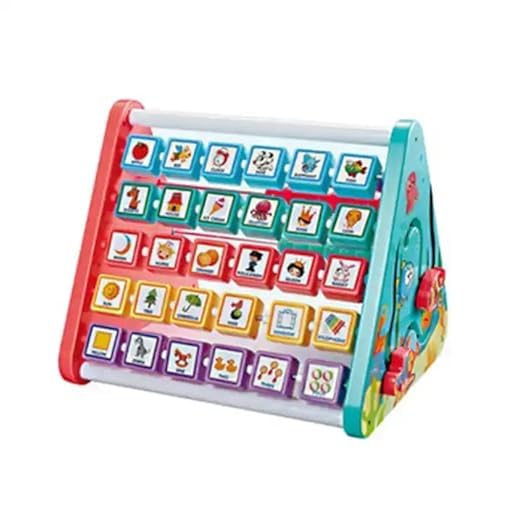 Vaijnath MultiFunction Learning Shelf | Educational Toy Kit For Kids | Triangle Toys  Alphabet Blocks Abacus Clock  Activity 