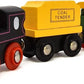 Wooden Train Cars 9 Piece Collection Of Magnetic Trains And Wood Engine And Vehicles Compatible With All Major Brands, A Deluxe