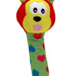 Dtr Creation Baby Plush Rattle Toy  Soft Bear Face Stuffed Rattle For Infants  Lightweight, Heart Print Sensory Toy For Newbor