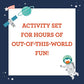 Petit Collage Sticker Activity Book, Space Discovery - Giant Fold Out Sticker Book for Kids, Includes Over 100 Reusable Stickers