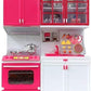Shivaaro Dream House 3Door Kitchen Set for Kids  Light & Sound, Plastic, Pink (Multi Color)  Pack of 1