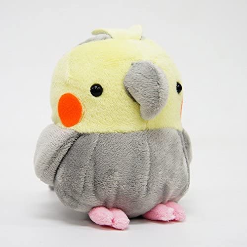 TSTADVANCE Soft and Downy Medium Bird Stuffed Toy Doll - Cockatiel Grey - Polyester - Model 43383-81