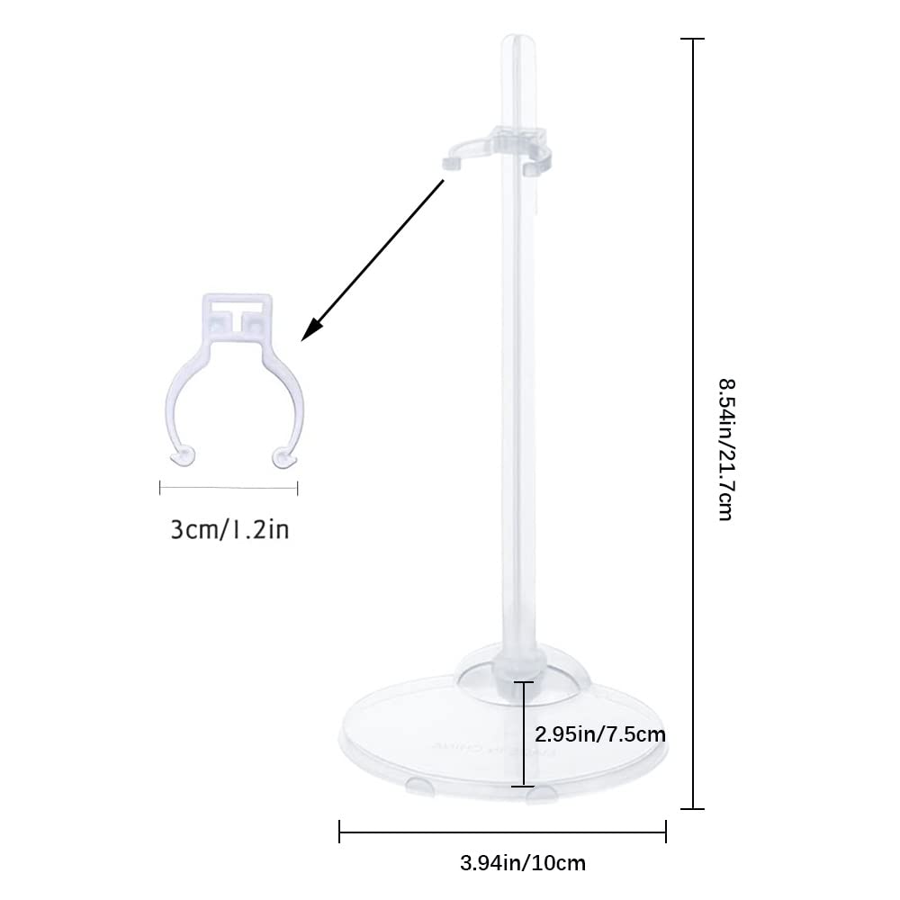 Hmieprs 10Pcs Doll Holder, Doll Stand Display Holder, Ideal Doll Display Stand Support With Adjustable Waist Clip For 11 To 13 Inch Tall Dolls