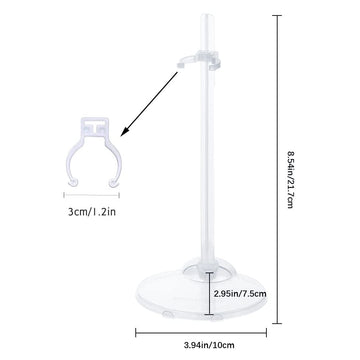 Hmieprs 10Pcs Doll Holder, Doll Stand Display Holder, Ideal Doll Display Stand Support With Adjustable Waist Clip For 11 To 13 Inch Tall Dolls