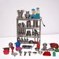 Stainless Steel Miniature Kitchen Set (Kids Toys) Best for Gift Pretend Play Sets Choppu Jaman with Stainless Steel Rack Soft Ed