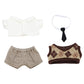 Niannyyhouse 10Cm Plush Doll Clothes Shirt Pants Tie Vest Campus Suit Dolls Accessories (Brown)