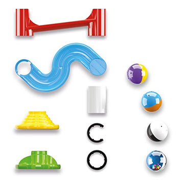 Quercetti Migoga Junior Marble Run - 31-Piece Beginner Set With Large Pieces And Rattle Balls, For Toddlers And Little Kids Ages