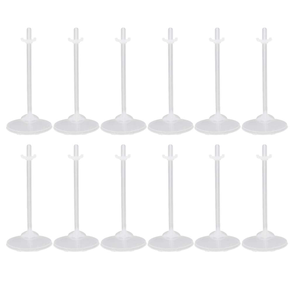 Exceart 24Pcs White Doll Stand Doll Support Rack Action Figure Display Rack For Window Doll Display Decoration Collection