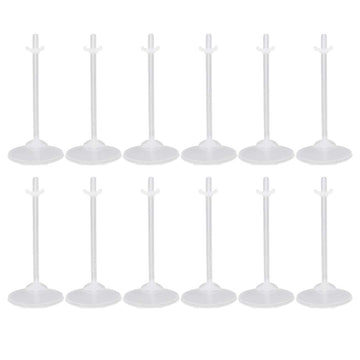 Exceart 24Pcs White Doll Stand Doll Support Rack Action Figure Display Rack For Window Doll Display Decoration Collection