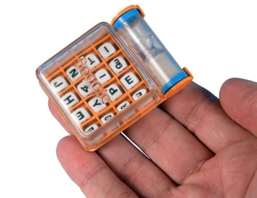 World's Smallest Boggle Game - Miniature 2-Player Puzzle, Multi-Color, Plastic, Model 5061