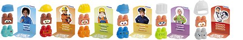 Miniland Job Blocks Board Game For Toddlers Age 2 - Preschoolers Age 4, Teaches Careers, Diversity, Fun Language Development, Pretend Play, Free Curriculum