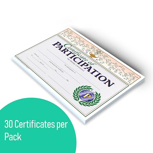 Hayes Participation Certificate, 8-1/2 X 11 in, Paper, Pack of 30