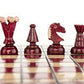 Chess And Games Shop Muba Beautiful Handcrafted Wooden Chess Set With Wooden Board And Handcrafted Chess Pieces Gift Idea Products (12.5 (32 Cm) Red)