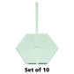 LITKO Acrylic Flight Stands | Hexagon | 3mm Clear Hexagonal Flight Base with Flight Peg (4-inch)