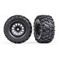 Traxxas 7875 Tires/Wheels, Glued (XRT Race Black Wheels, Maxx AT Tires, Inserts)