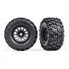 Traxxas 7875 Tires/Wheels, Glued (XRT Race Black Wheels, Maxx AT Tires, Inserts)