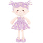 Onetoo Rag Doll Plush Baby Doll Soft Baby Doll For Girls First Baby Doll Plush Sleeping Cuddle Buddy Doll Wear Star Purple Sleeveless Dress 14'