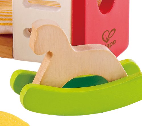 Hape Wooden Doll House Furniture Children'S Room With Accessories| 1:12 Scales Miniature Dollhouse Furniture