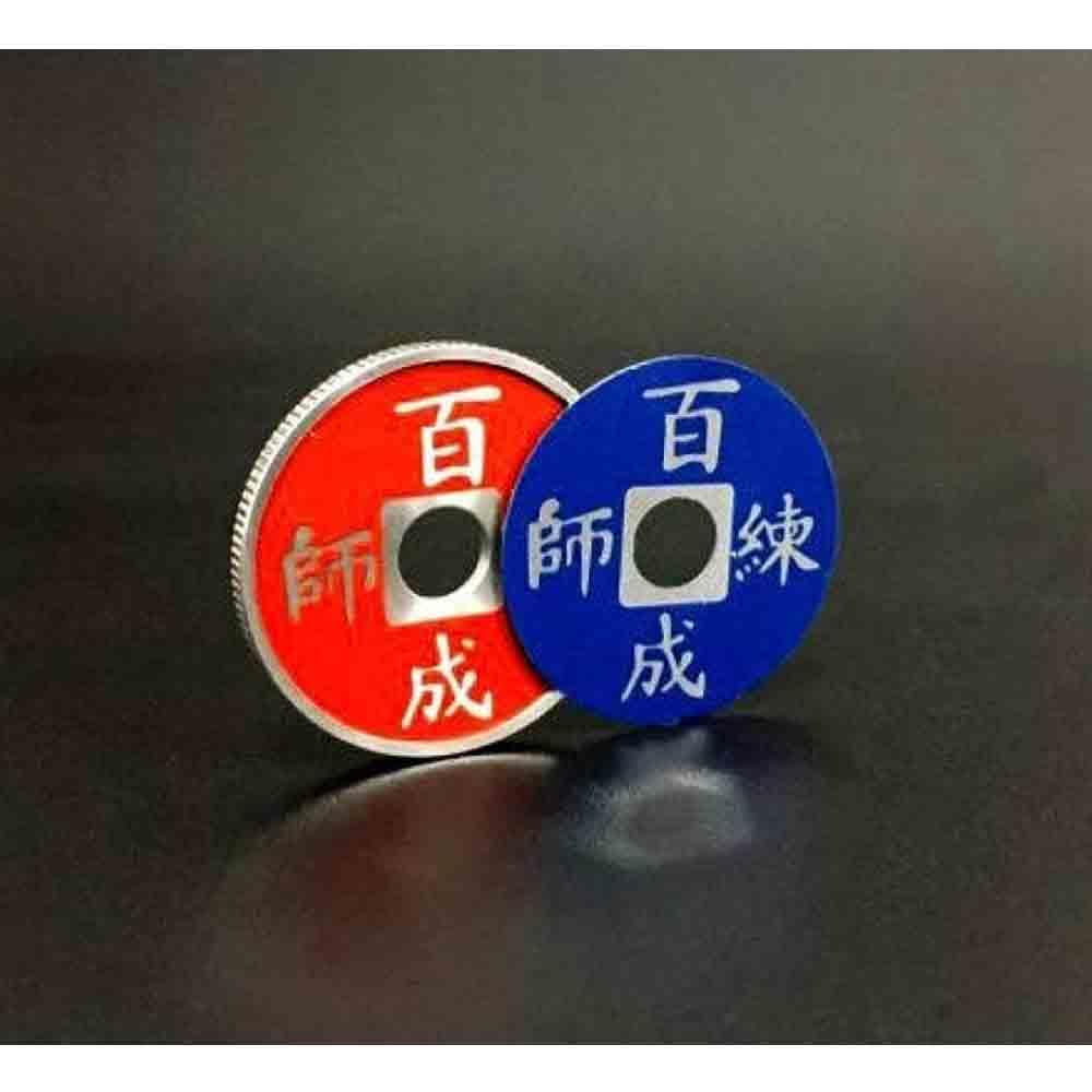 Blue-Ther Chinese Coin Magic Tricks Color Change 3 Colors Coins Change Magic Close Up Illusion Gimmick Props Accessories