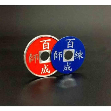 Blue-Ther Chinese Coin Magic Tricks Color Change 3 Colors Coins Change Magic Close Up Illusion Gimmick Props Accessories