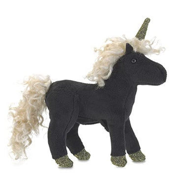 Folkmanis Mini Black Unicorn Finger Puppet