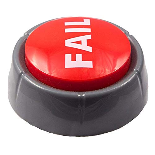 Epic Fail Button | Sad Trombone Sound Effect Button (Batteries Included) Back To School Christmas Holiday Stocking Stuffer Gift Office Desk Sales Marketing Gag Gift Nut Hype Funny Office Toy