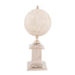 Old Modern Handicrafts Bone Globe With Aluminium Base -With Shiny Nickle Finish - 6.5L X 6.5W X 14.5H Inches