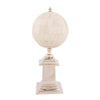 Old Modern Handicrafts Bone Globe With Aluminium Base -With Shiny Nickle Finish - 6.5L X 6.5W X 14.5H Inches