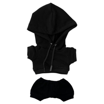 Niannyyhouse 15Cm Plush Doll Clothes Elastic Solid Sportswear Suits Hoodie Pants Soft Stuffed Plush Toy Dress Up Accessories (Bl
